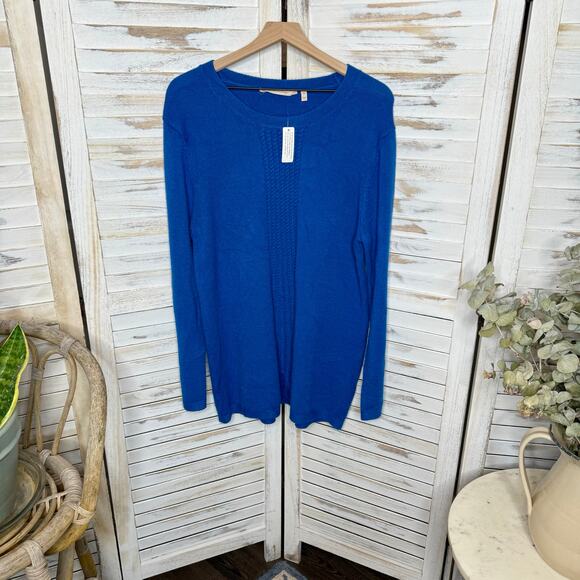 NWT SOFT SURROUNDINGS Women's XL Priscilla Knit Tunic Swing Sweater Royal Blue - Picture 13 of 15